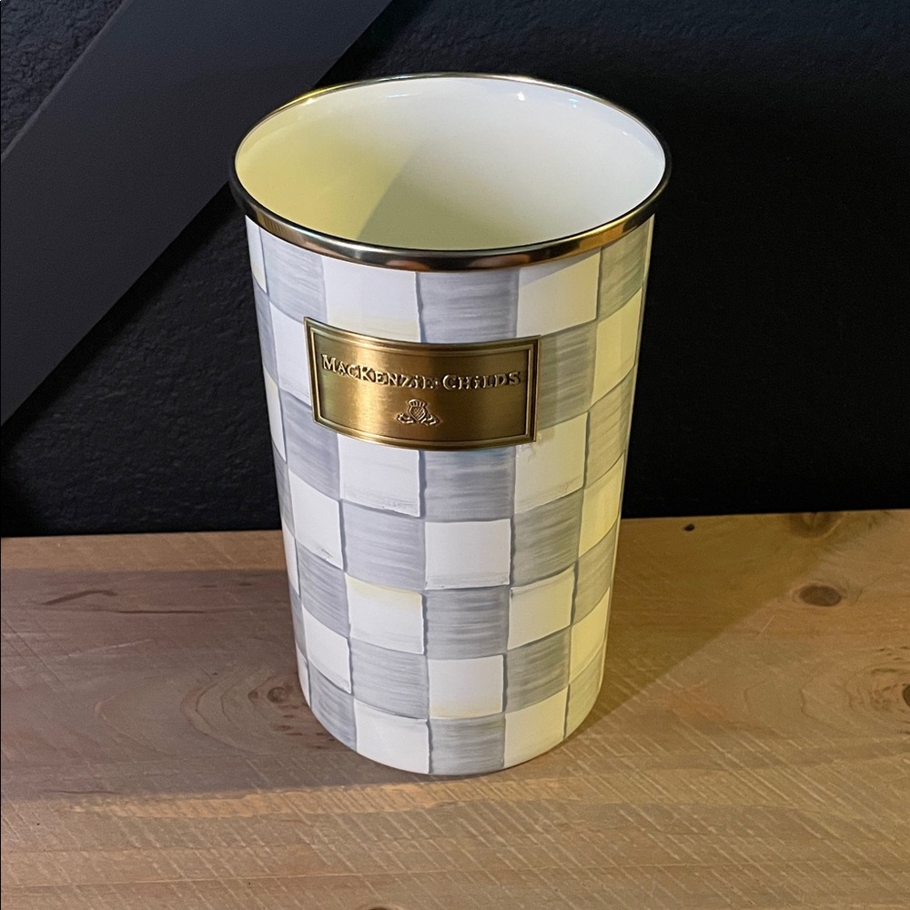 Mackenzie Childs - Sterling Check Enamel Utensil Holder